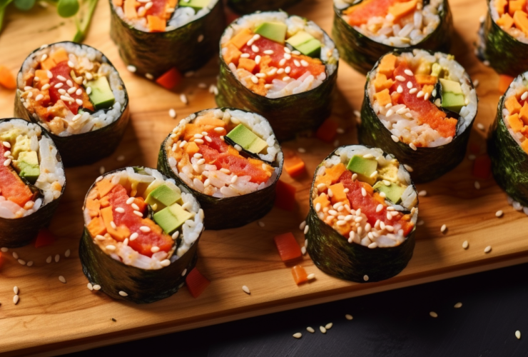 tomato sushi rolls