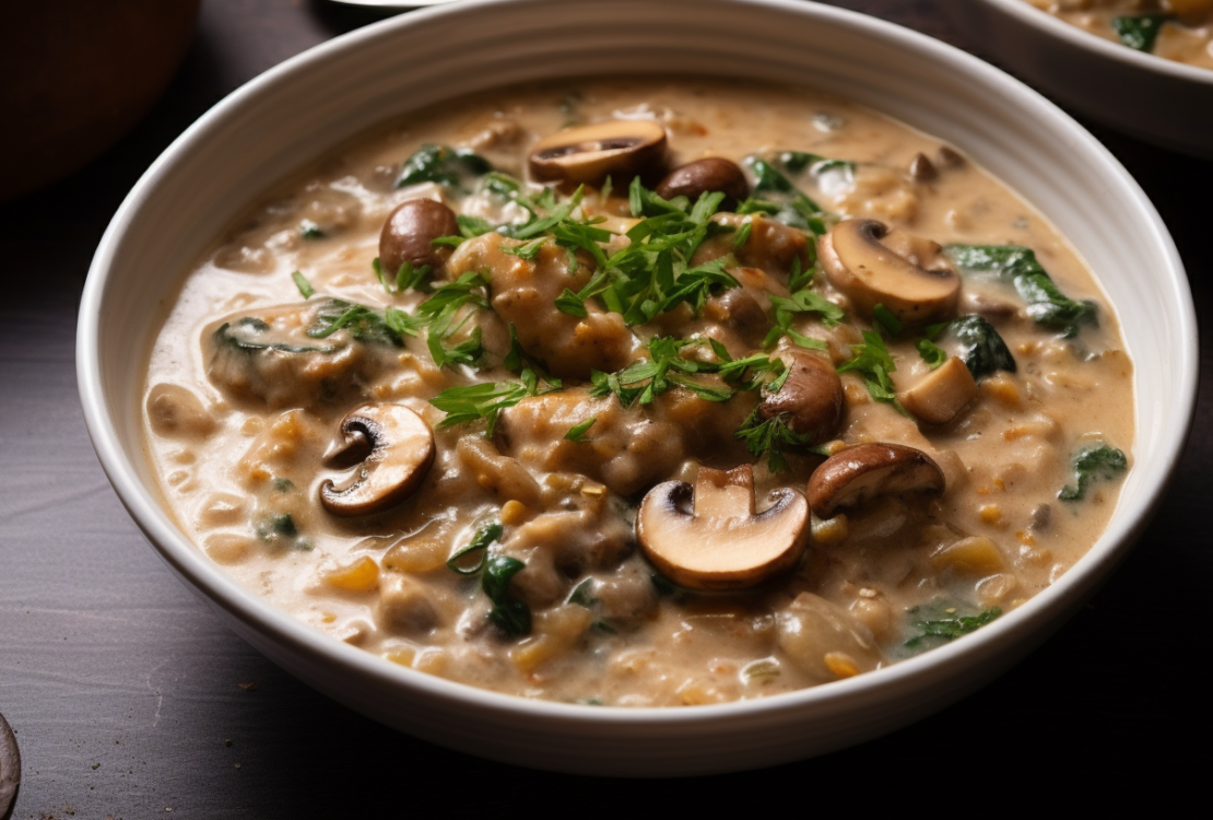 creamy vegan mushroom stew
